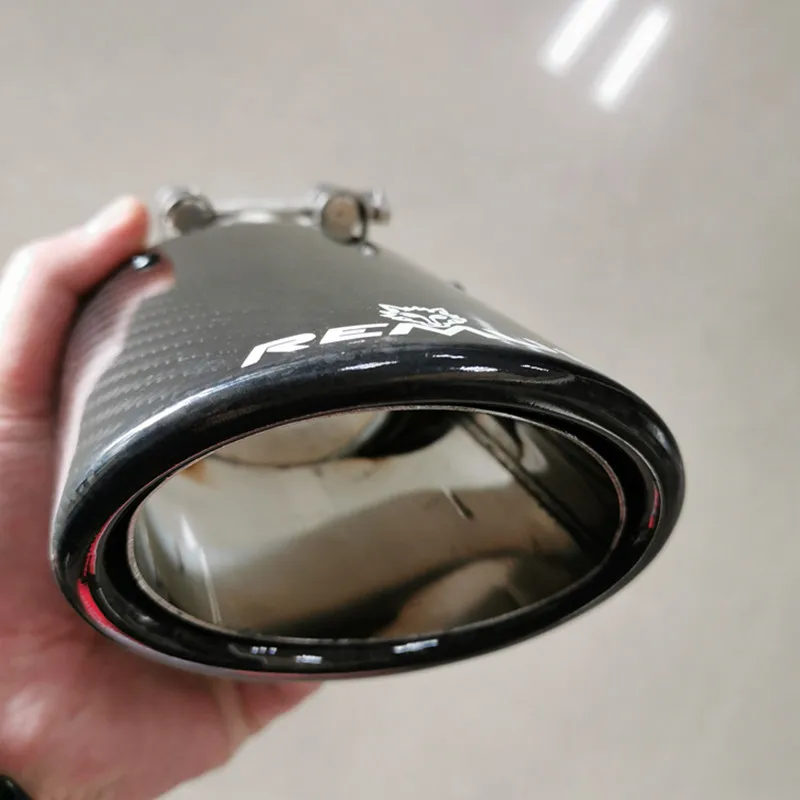 Овальный Наклонный наконечник выхлопной трубы из углеродного волокна Remus