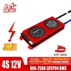 Deligreen BMS 4S 12 В 80A 100A 120A 200A PCB BMS для 3,2 в LiFePO4 аккумулятор 18650 литиевый аккумулятор