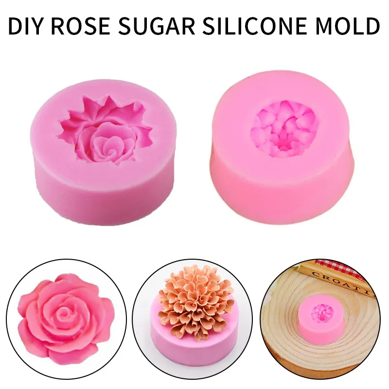 Силиконовая форма для торта в виде Розы 3D Цветочная Форма помадки кексов желе
