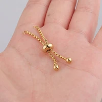 doreenbeads stainless steel adjustable rings connectors accessories gold color diy making charms jewelry 4 5cm 6cm1pc