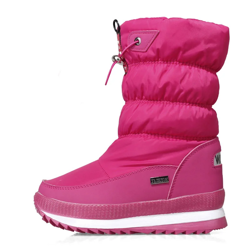 

Children Girls Thicken Cotton Boots Keep Warm Big Kids Boys Waterproof Snow Boots with Zipper Non-slip Plus Velve SHX005
