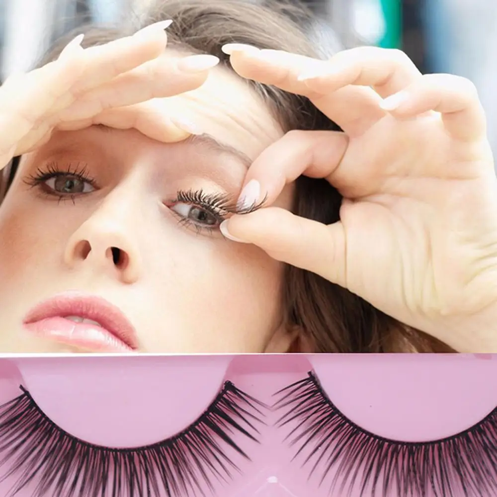 2 шт. натуральные Редкие крестовые ресницы для наращивания макияжа Длинные