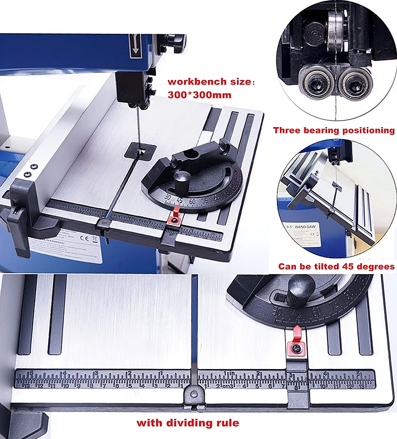 

Multifunctional Woodworking Band Saw Machine Small Curve Saw 220V 9.5 inch