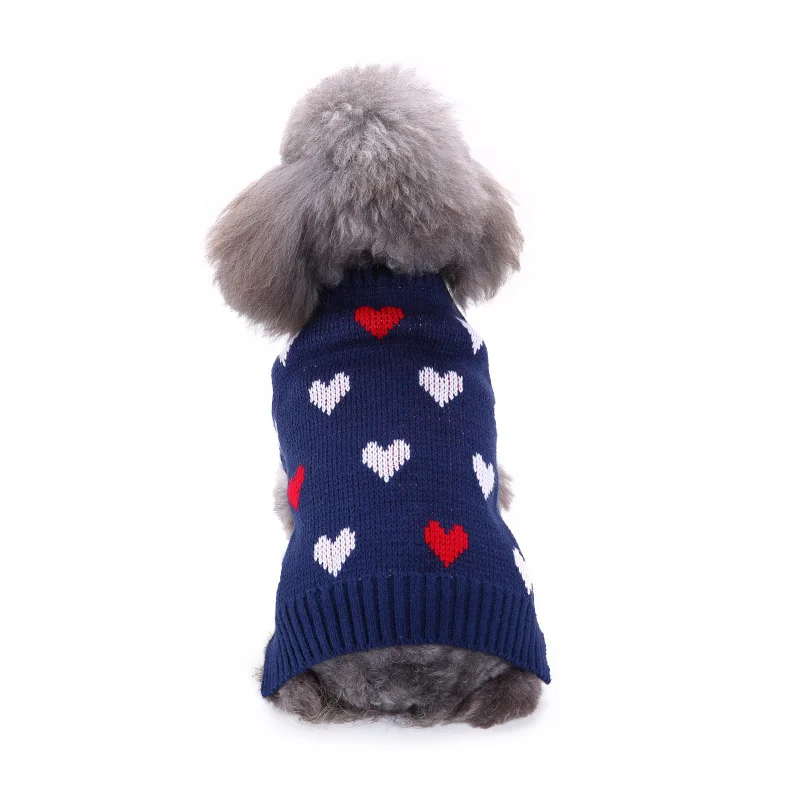 Рождественские свитера для собак зимняя теплая одежда модные вязаные домашних