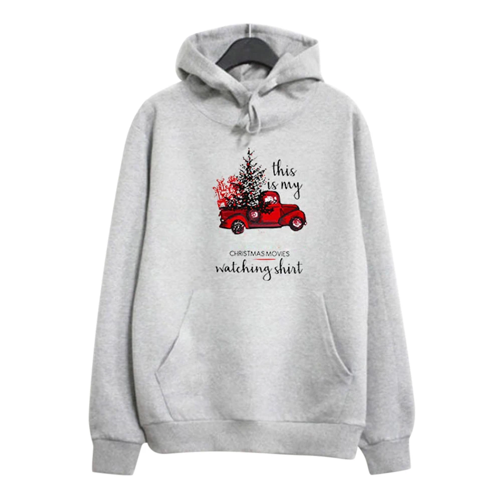 2019 Winter Women Christmas Festival Costume Hoodies With Big Pocket Long Sleeve Printed Warm Sweatshirts Plus Size | Женская одежда