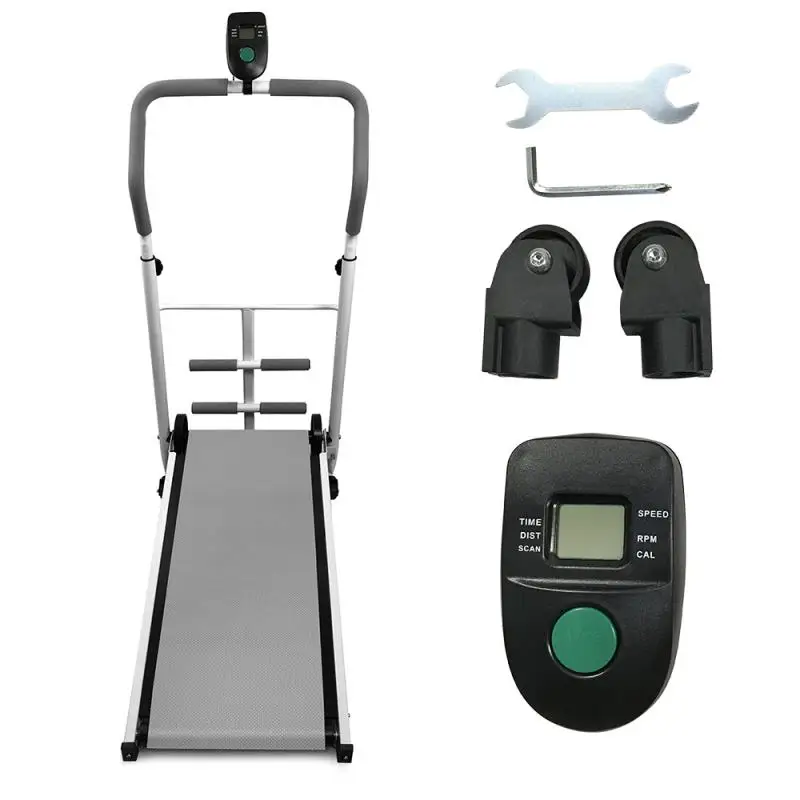 

Mechanical Treadmill Home Fitness Small Weight Loss Slimming Walking Machine Sports Equipment With Sit-up Bar