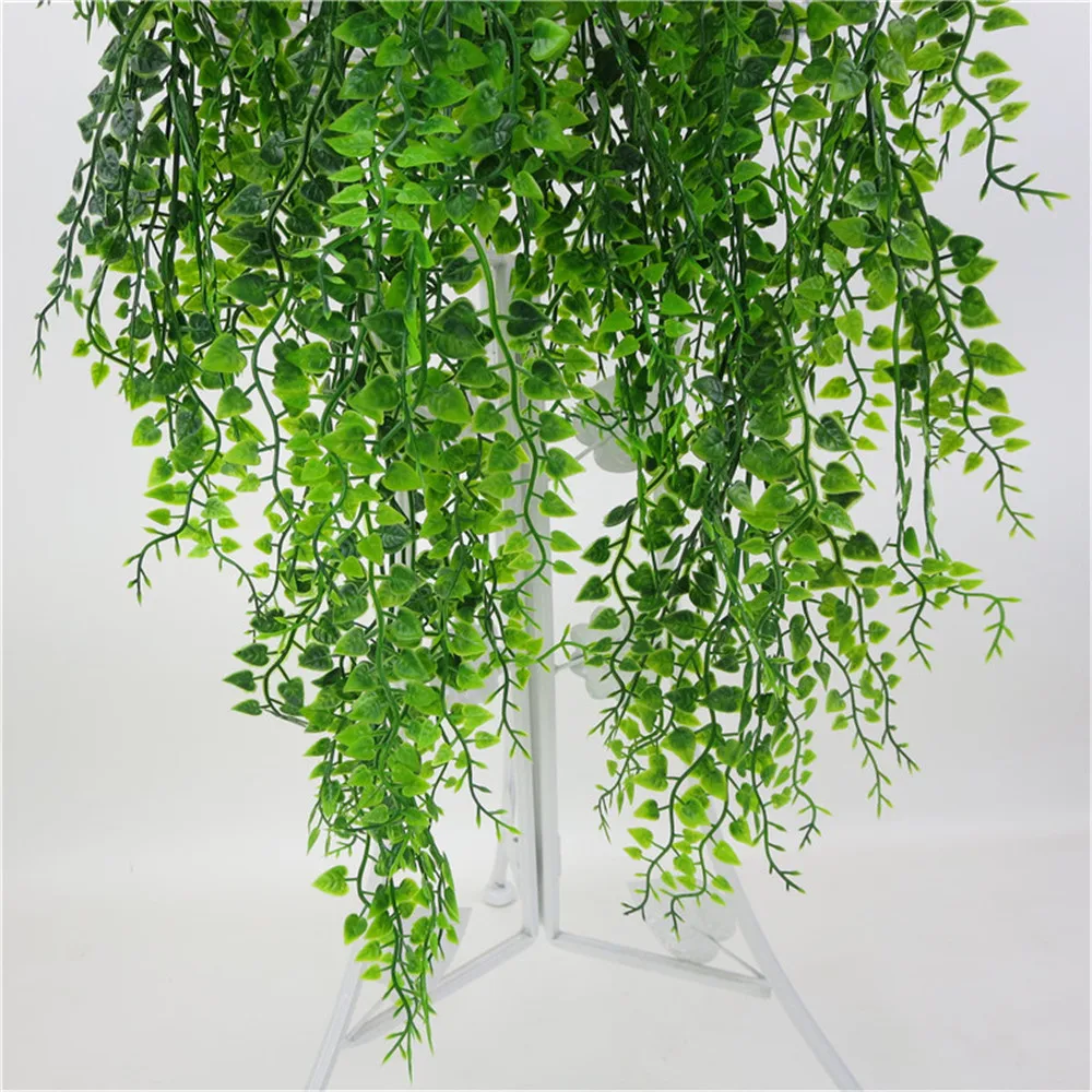 

Artificial Hanging Plastic Plants Vines Rattan Leaves Green Plant Ivy Leaf Fake Leaves Green Plant Grass for Garden Living Room
