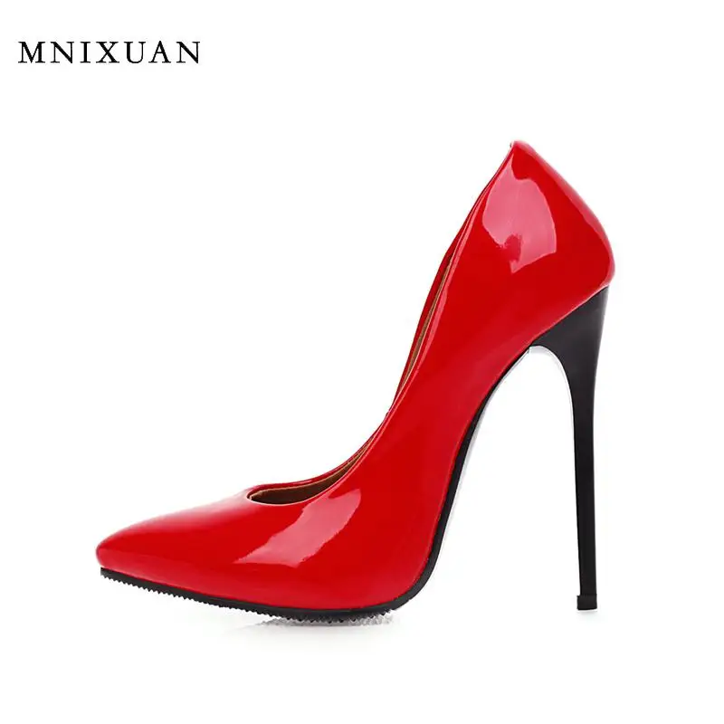 

MNIXUAN Sexy plus size 47 womens shoes stiletto extreme high heels spring 2020 new pointed toe wedding bride party dress shoes