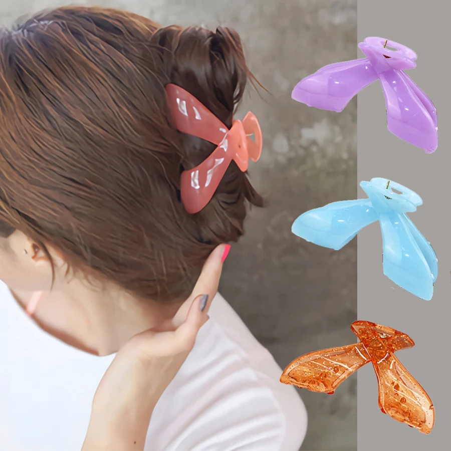 

New Hair Clips Claw Jelly Color Scratching Hairpin Vintage Headdress Girls Styling Barrettes Ponytail Hairgrip Hair Accessories