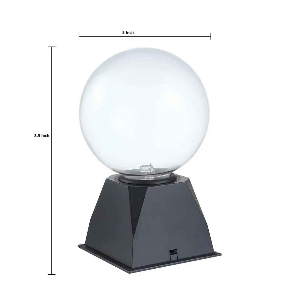 Blue Light 5 Inch Магический плазменный стеклянный шар настольная лампа сенсорный звуковой чувствительный Сфера Lightning домашний декор научный ночник украшение для детской комнаты - Цвет: Blue Light 5 Inch