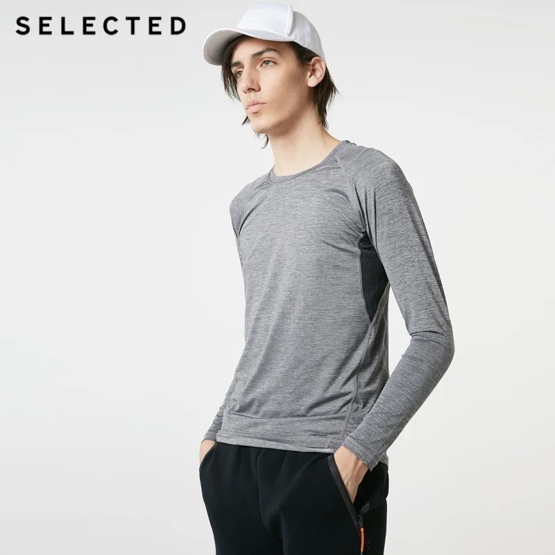 Стрейчевая быстросохнущая футболка с длинными рукавами и круглым вырезом SP |