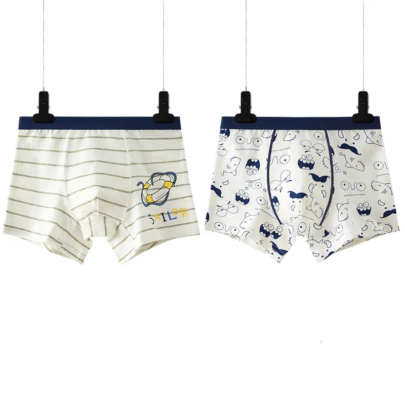 4 шт./партия шорты для мальчиков детские трусы-боксеры Детские хлопковые трусы с