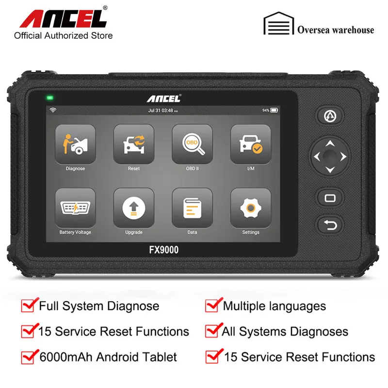 Автомобильный диагностический инструмент Ancel FX9000 полная система OBD 2 сканер