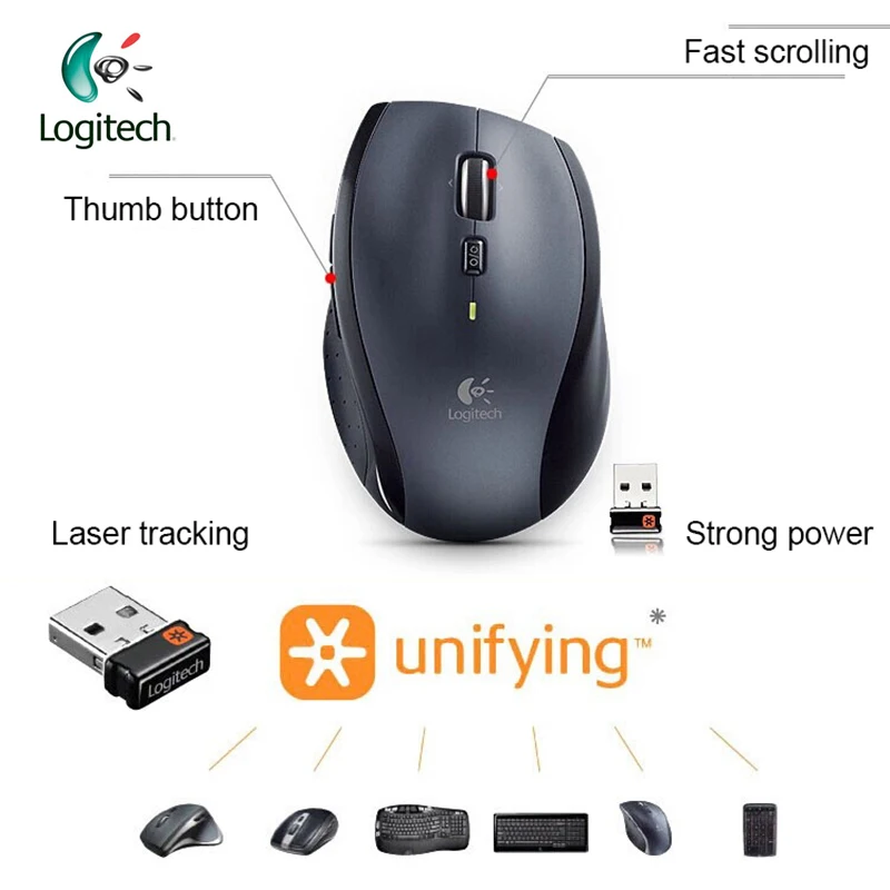 Оригинальная лазерная беспроводная мышь logitech M705 поддержка официальной проверки