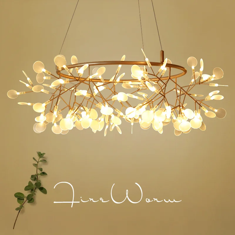 Креативная Скандинавская постмодернизированная светодиодная люстра Светлячок