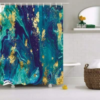 polyester abstract marble shower curtain 3d stripe printing colorful bathroom curtains waterproof fabric bath curtain decor