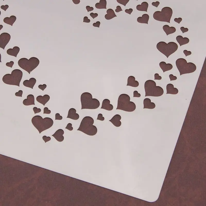 

Heart Stencils Template Painting Scrapbooking Embossing Stamping Album Crafts