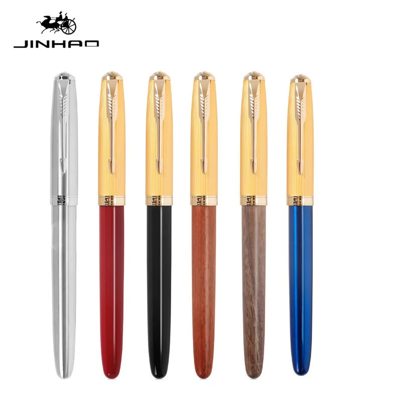 Ручка перьевая Jinhao 85 роскошная качественная Золотая Шапка принадлежности для