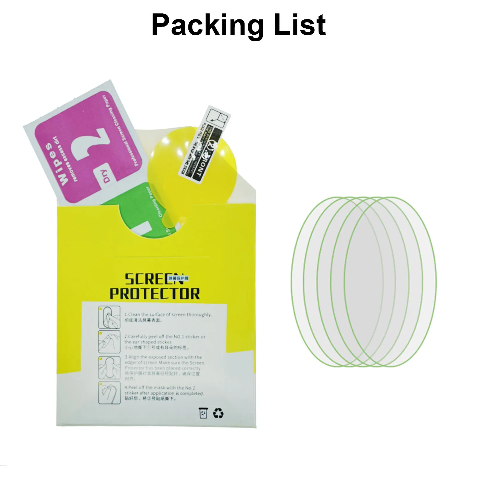 

5pcs HD Tempered Film For AirTag Key Finder Protective Films For Airtags Touch Screen Adhesive HD Ultra-clear Round Glass Cover