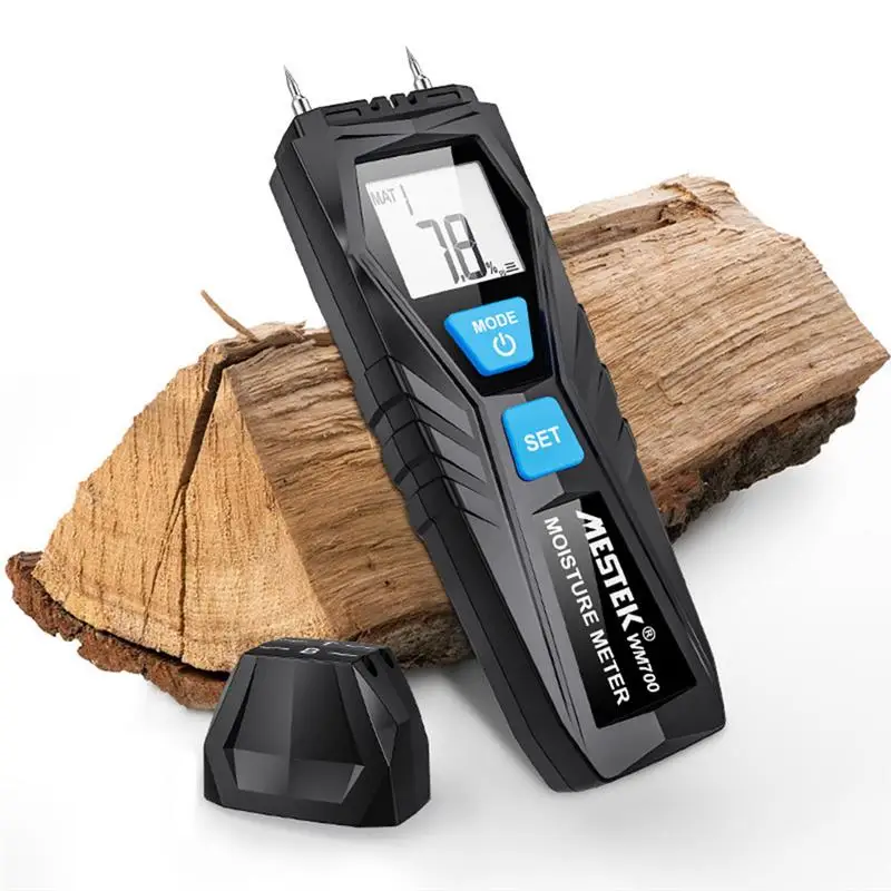 

Цифровой измеритель влажности древесины MESTEK, прибор для измерения влажности древесины и бумаги с ЖК дисплеем, настенный гигрометр, детекто...