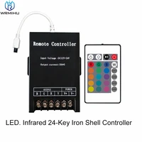 iron shell controller wireless rf 24 key remote control 6a3ch dc12 24v dimming led light strip
