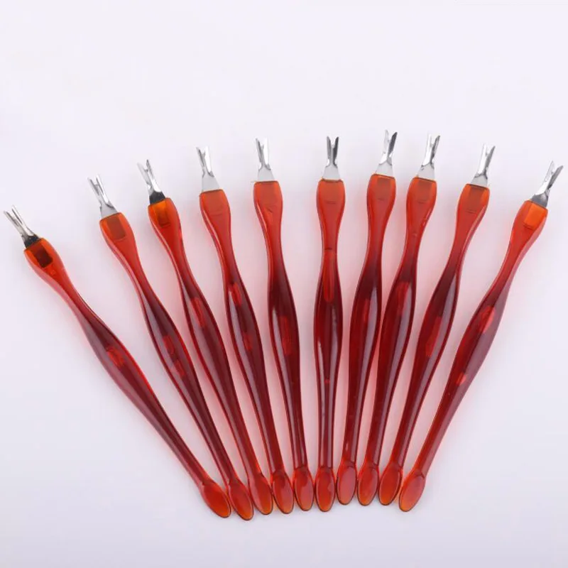 

10pcs Stainless Steel Cuticle Pusher Nail Art Fork Manicure Tool For Trim Dead Skin Fork Nipper Pusher Trimmer Cuticle Remover