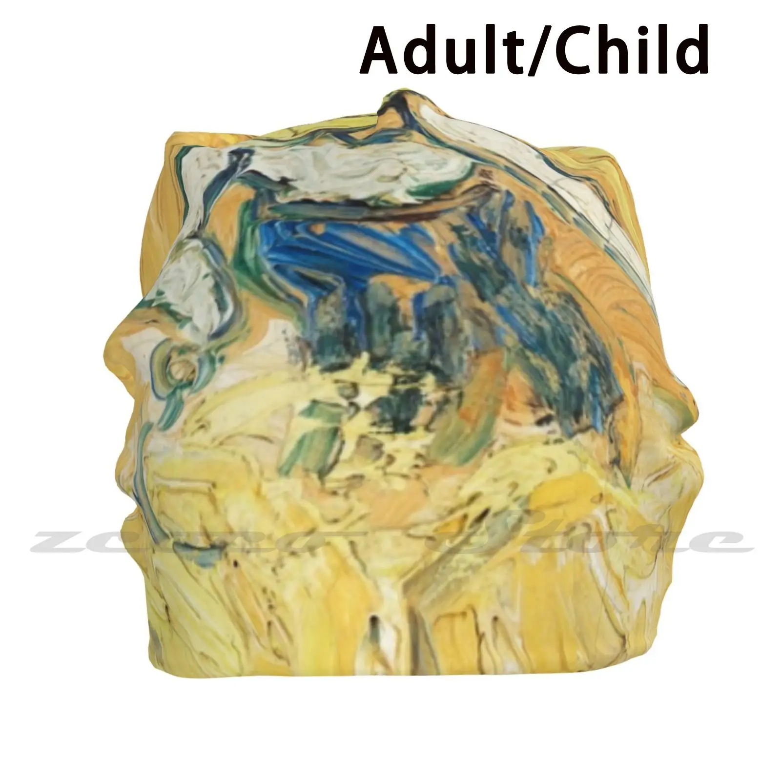 

Винсент Ван Гог-пшеничные поля с жнецом, детали auвера 1 из 3, вязаная шляпа, эластичный мягкий персонализированный узор, подарок, кепка Вечерн...