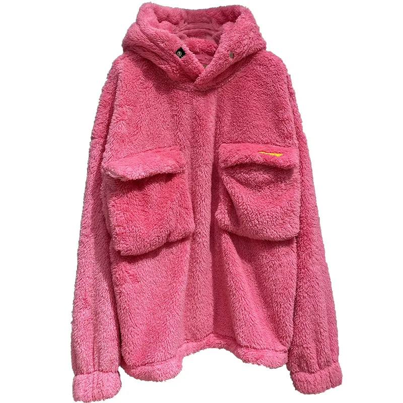 

Oversized Warm Hooded Sweater for Woman 2020 Autumn Winter Cozy Lounge Wear Outdoor Designer Luxury Woman Clothing Hoodie