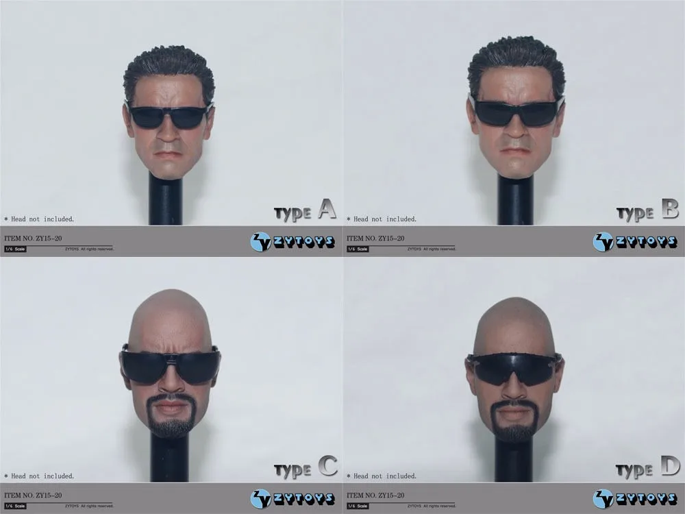 4 шт./компл. 1/6 масштаб черные очки солнцезащитные для 12 &quotфигурку игрушки женские