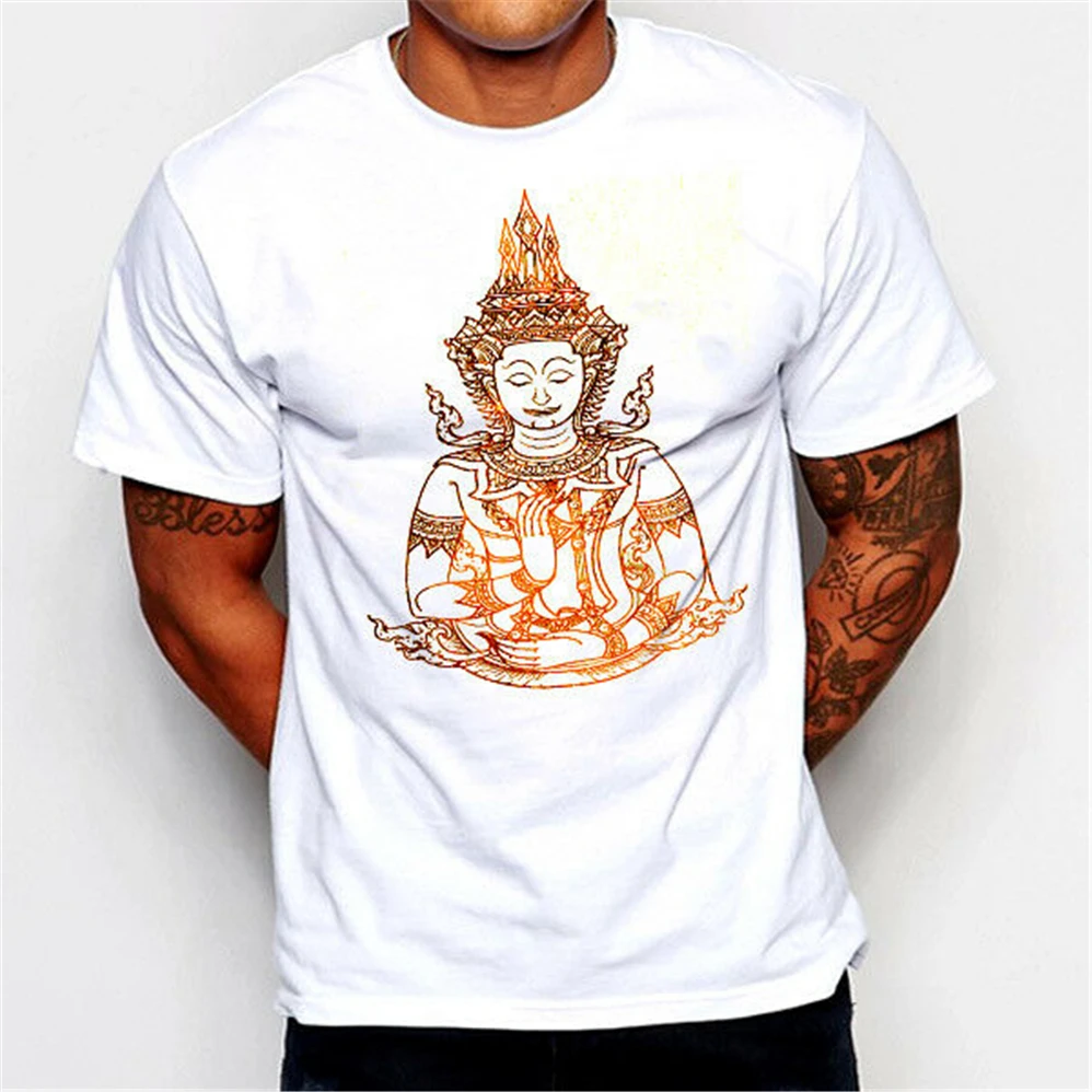 Буддийская футболка для йоги индийский Ом медитация гармония дзен любовь