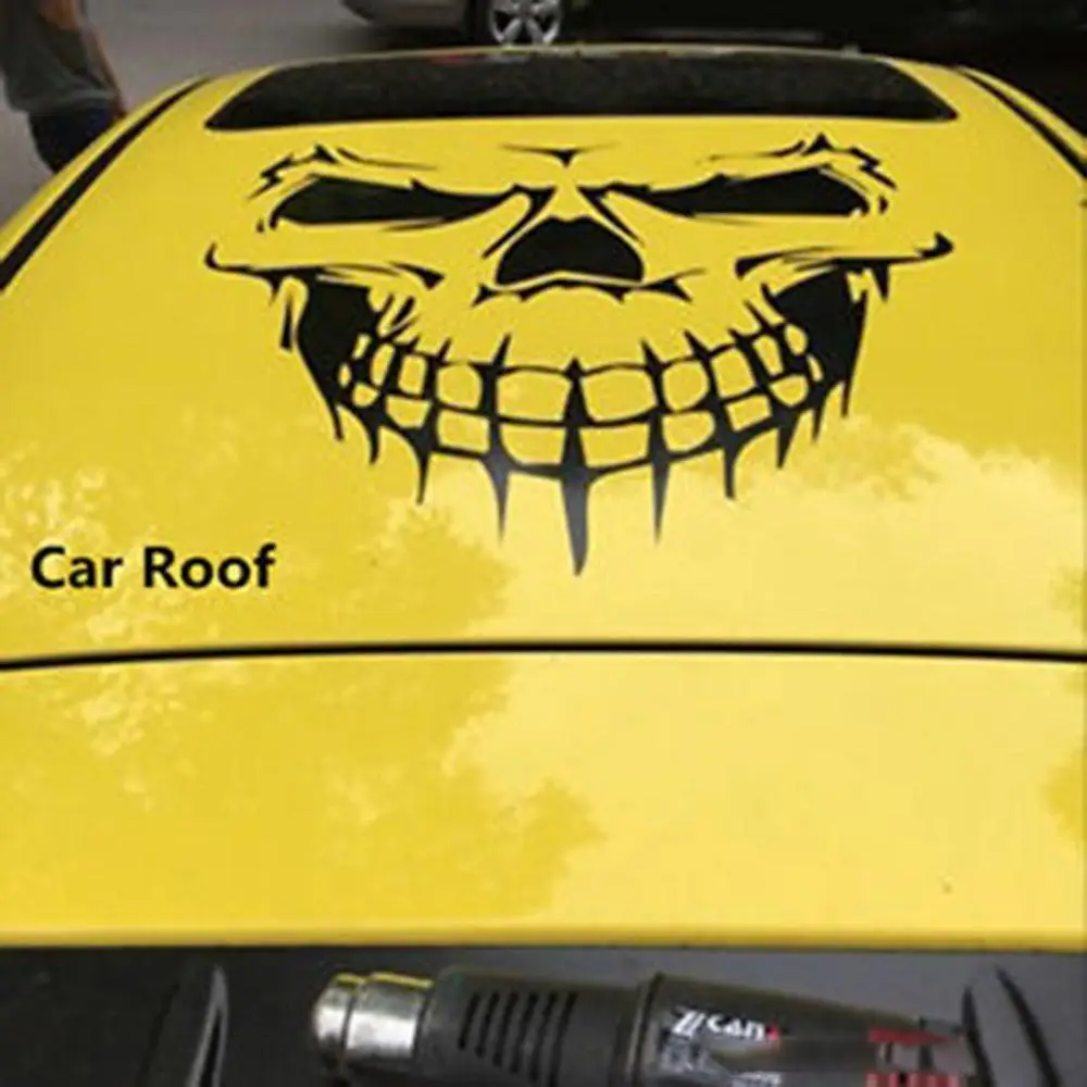 Car Sticker and Decals Reflective Skull Skeleton Hood Decal Rear Vinyl Side Door For Auto Window | Автомобили и мотоциклы