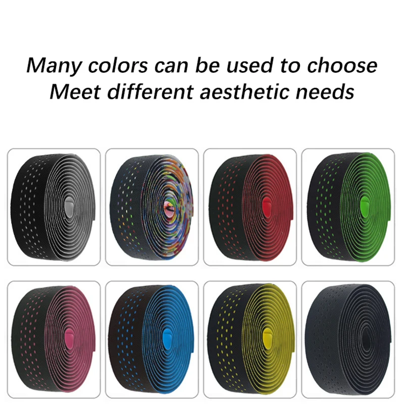 

2 Pcs Bicycle Handlebar Thick Anti-Sweat Tape Comfortable Windproof Handlebar Road Racing Bicycle Handlebar Breathable Tape