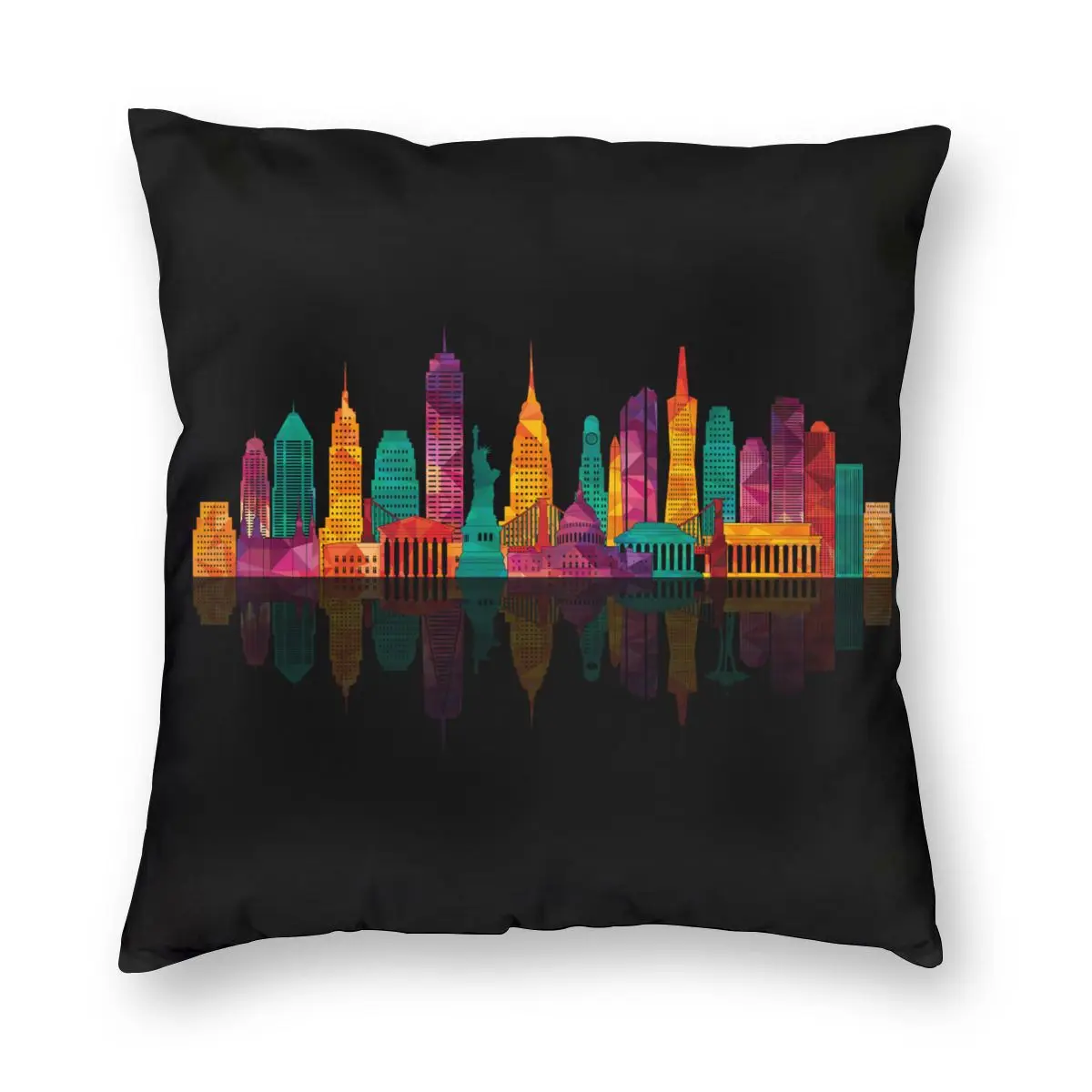 

New York City Decorative Bedroom Livingroom Sofa Square Pillows Case Pattern Throw Pillow Covers