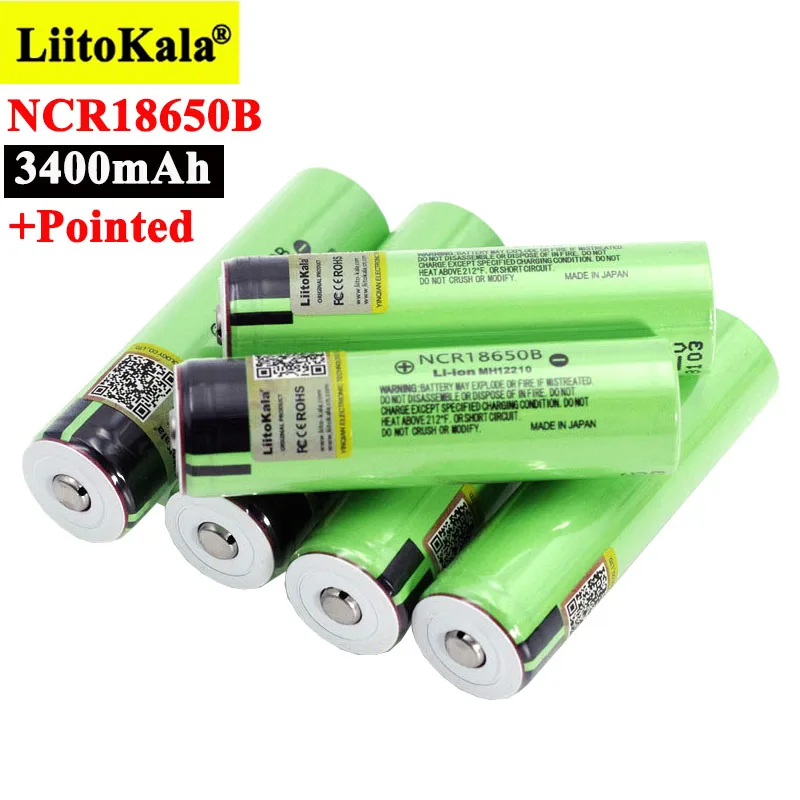 

Литиевая аккумуляторная батарея Liitokala NCR18650B, 3,7 в, 3400 мАч, 18650