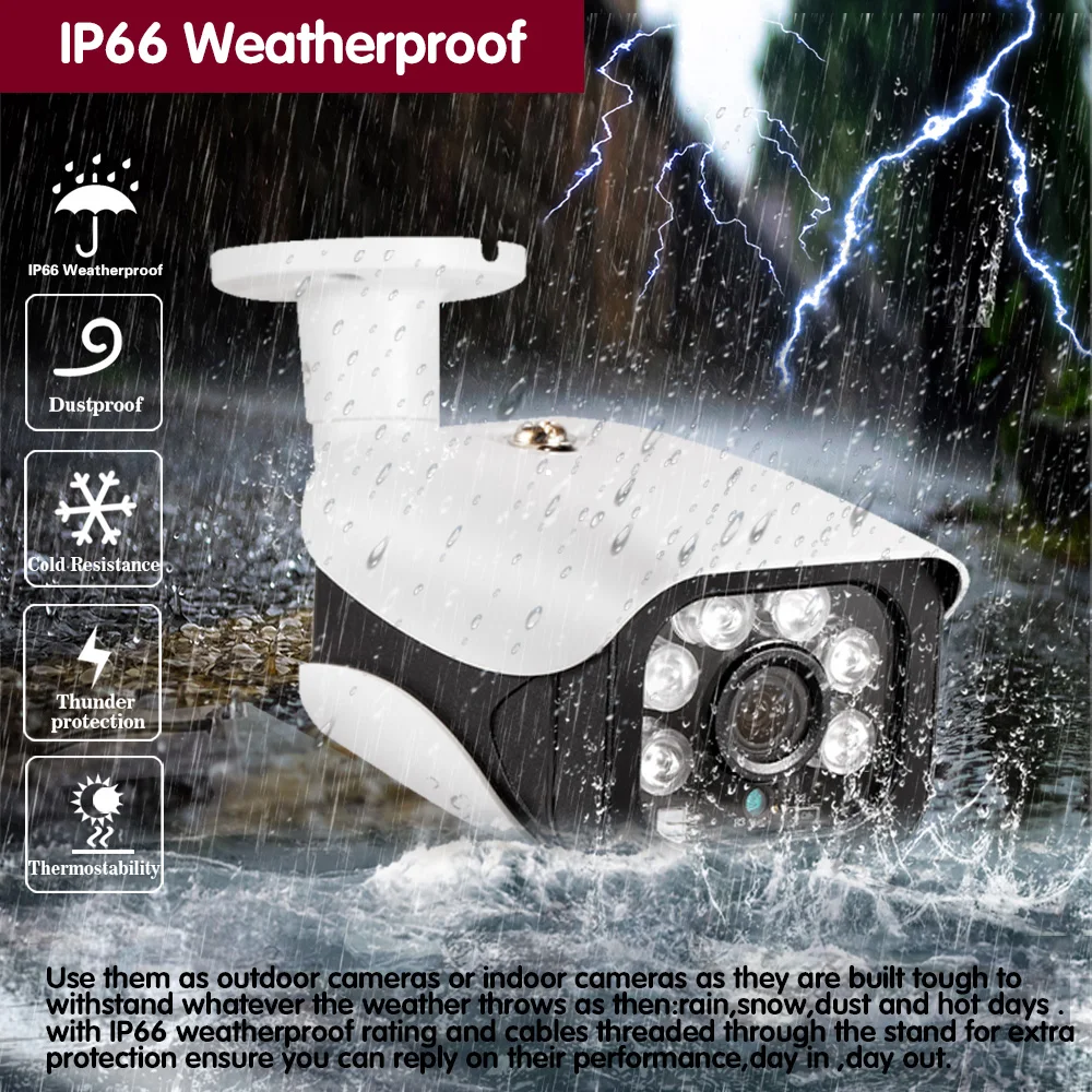 HCVAHDN H.265+ 16CH 4K 5MP CCTV System NVR Kit 5MP Super Outdoor  Security IP Camera POE Video Surveillance set