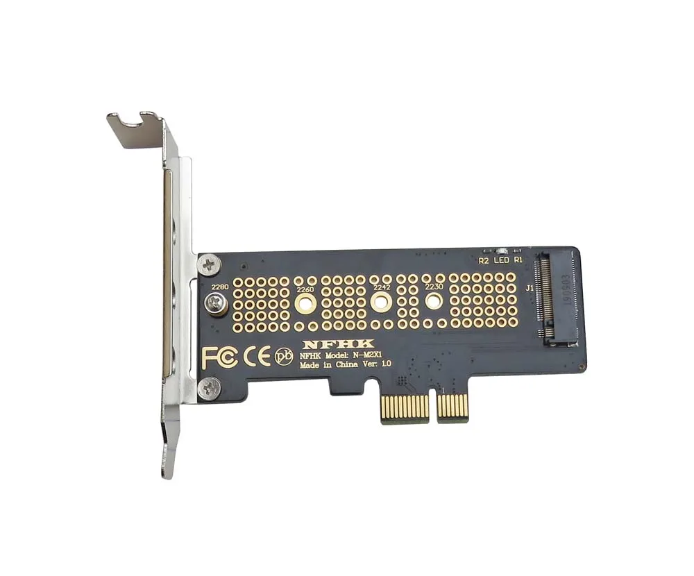 NVMe PCIe M.2 NGFF SSD на PCIe x1 адаптер карта PCIe x1 на M.2 карта с кронштейном