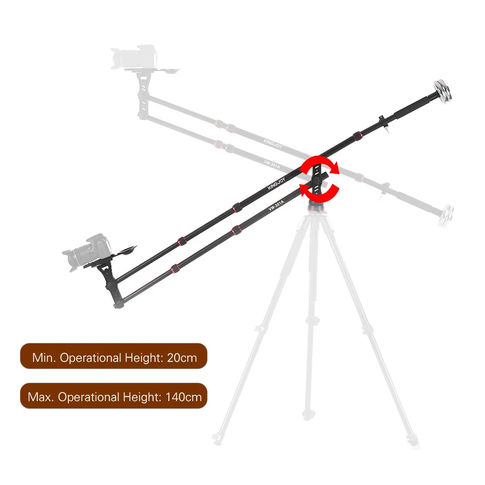 Выдвижной алюминиевый сплав Kingjoy для создания жидкости видеокамер DSLR и |