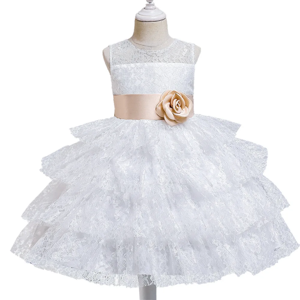 

Flower Girl Lace Dress 2021 for Kids Wedding Baby Dresses 3 4 5 6 7 8 10 Years Birthday Children Evening Party Dresses Vestidos