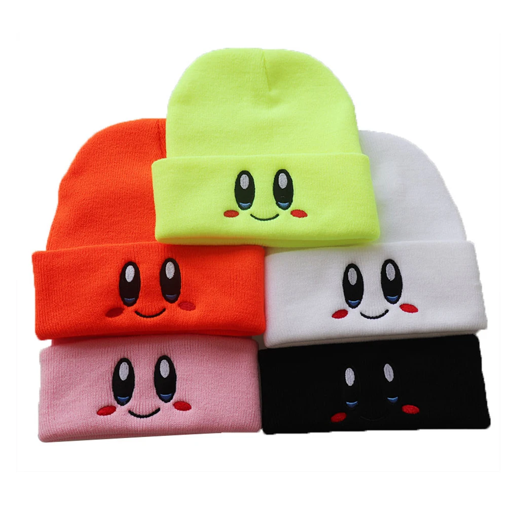 Шапка с мультяшной вышивкой для косплея теплая вязаная шапка унисекс взрослых и