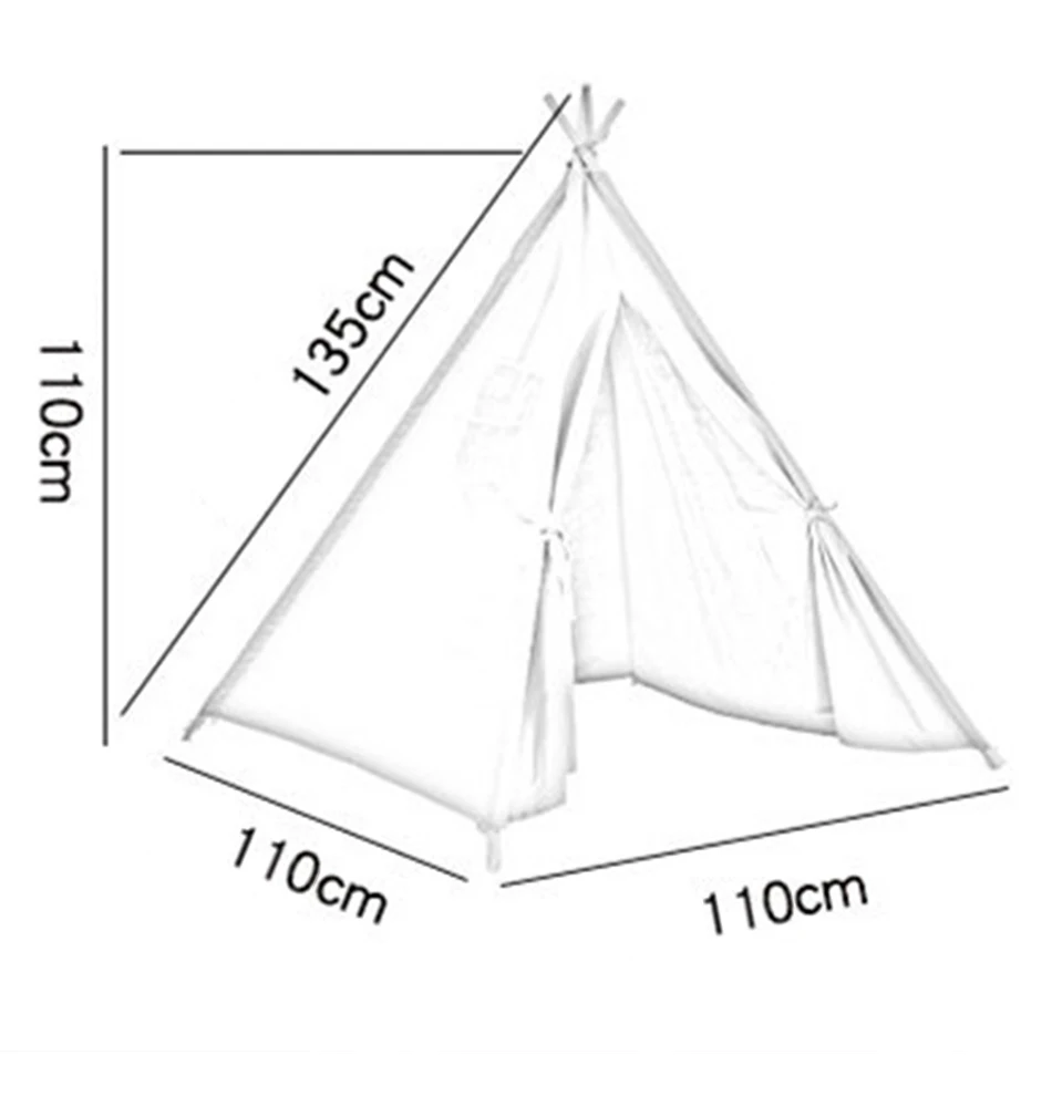1.35M Children's Tent Teepee For Kids Portable Tipi Infantil House for Play Tents Lights Decoration Carpet | Игрушки и хобби