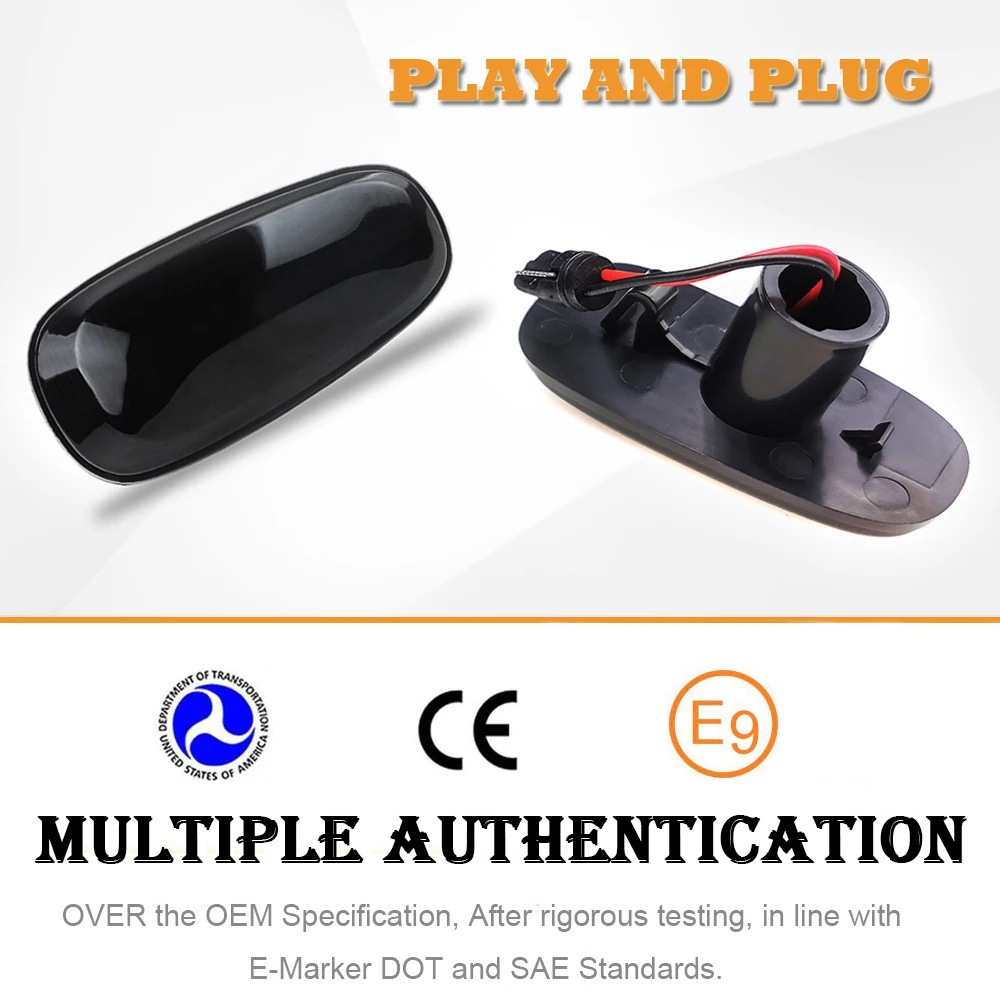 

Car LED Turn Signal Repeater Indicator Lights For Opel Zafira A Speedster E01 Frontera B Astra G Dynamic Amber Lamp