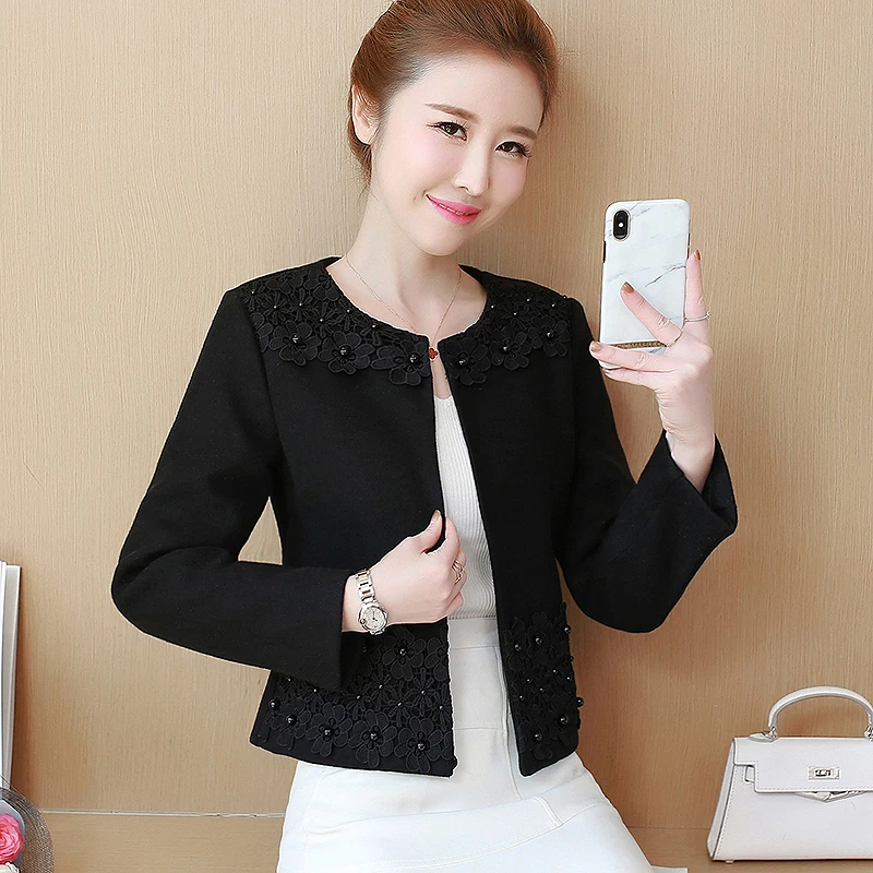 Chaquetas Mujer 2021 с длинным рукавом Кардиган Шерсть Женская куртка пальто для женщин 3XL