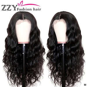 ZZY Модные бразильские волнистые волосы Синтетические волосы на кружеве человеческих волос парики 150% Плотность 13x4 Синтетические волосы на кружеве al парик-Реми предварительно с детскими волосами