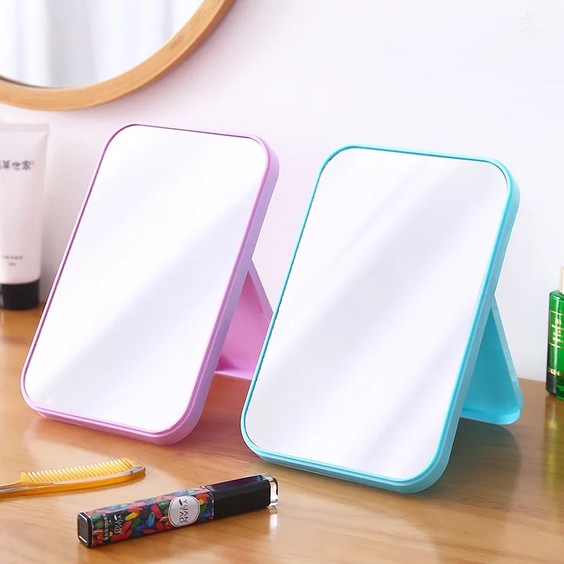 Портативное складное зеркало для макияжа Большое Квадратное одностороннее