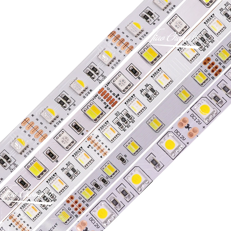 Светодиодная лента 5050 RGB 60 светодиодов/м RGBW RGBWW CCT белый теплый 5 в 1 RGBCCT