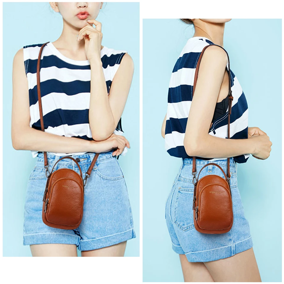 Сумка через плечо NEVEROUT женская мини сумка из натуральной кожи на молнии 2019|Сумки