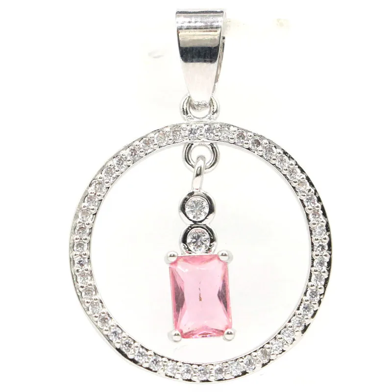 32x22 мм модные ювелирные изделия розовый морганит Белый CZ для невесты Свадебный