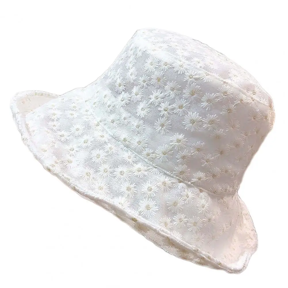 

Sun Hat Floral Print Sun Protection Lace Women Fisherman Hat for Outdoor