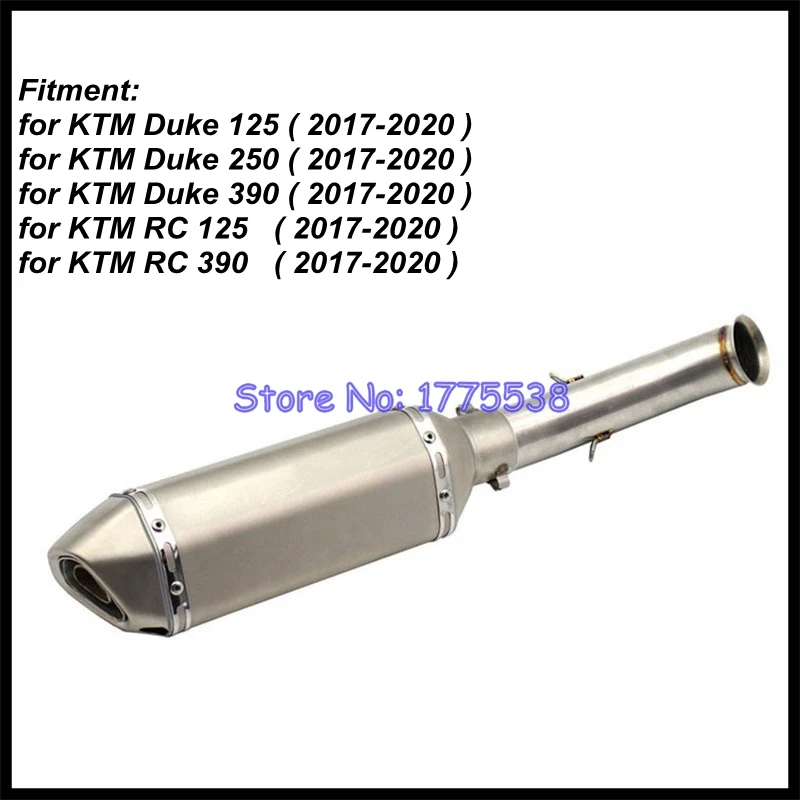 Мотоцикл выхлопной трубы ссылку для KTM Duke 125 250 390 2017-2020 RC глушитель выхлопных газов
