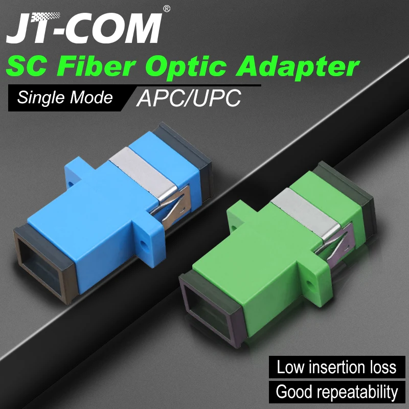 

2022 50-400Pcs SC Fiber Optic Connector Adapter SC / UPC SM Flange Singlemode Simplex SC-SC APC Coupler Wholesale to